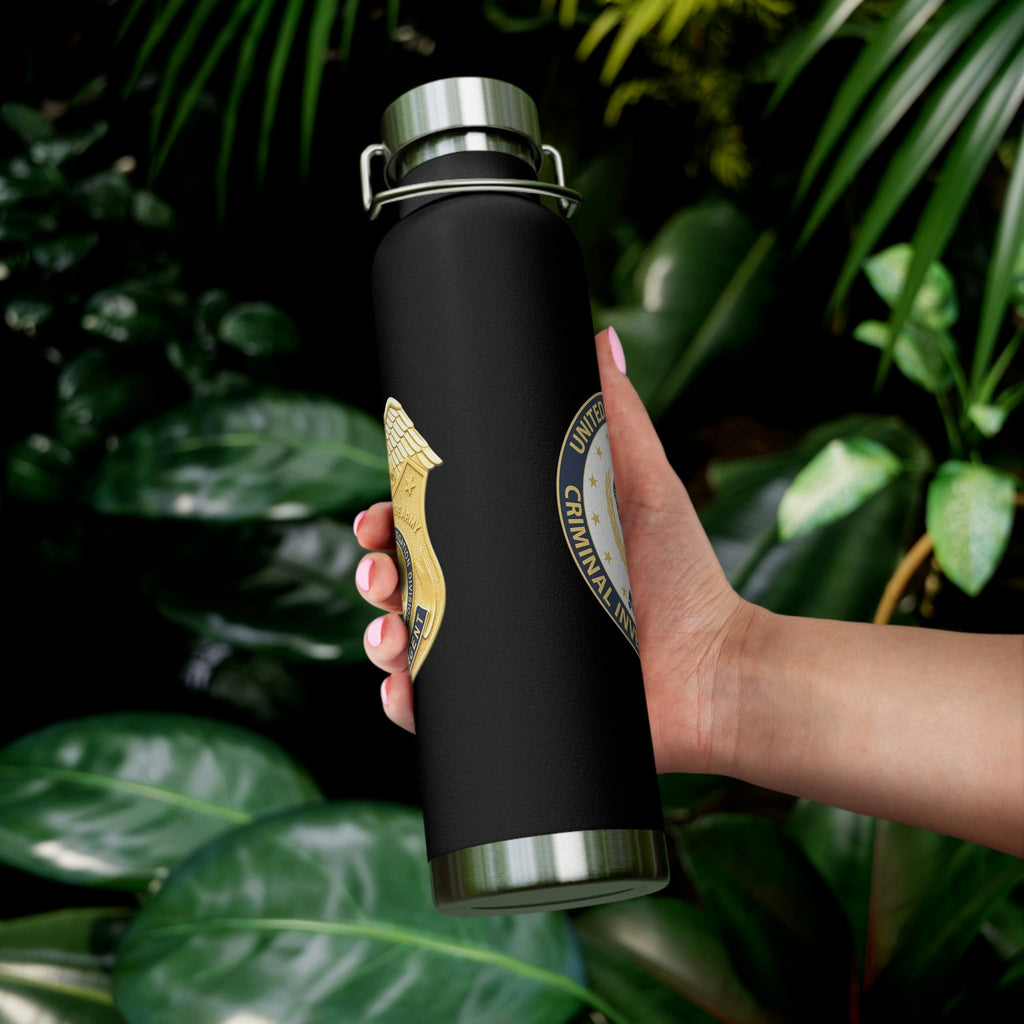 Army CID Badge and Seal - Copper Vacuum Insulated Bottle, 22oz