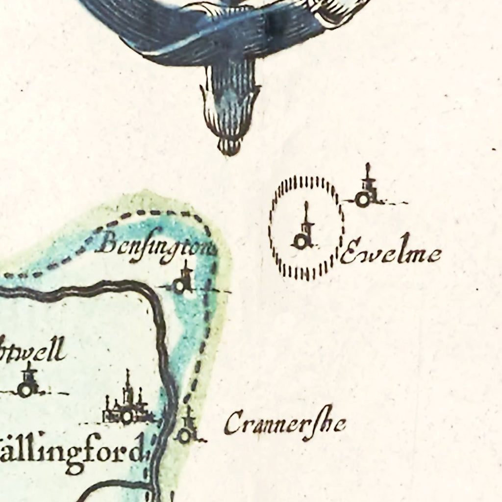 Vintage Map of Berkshire 1665