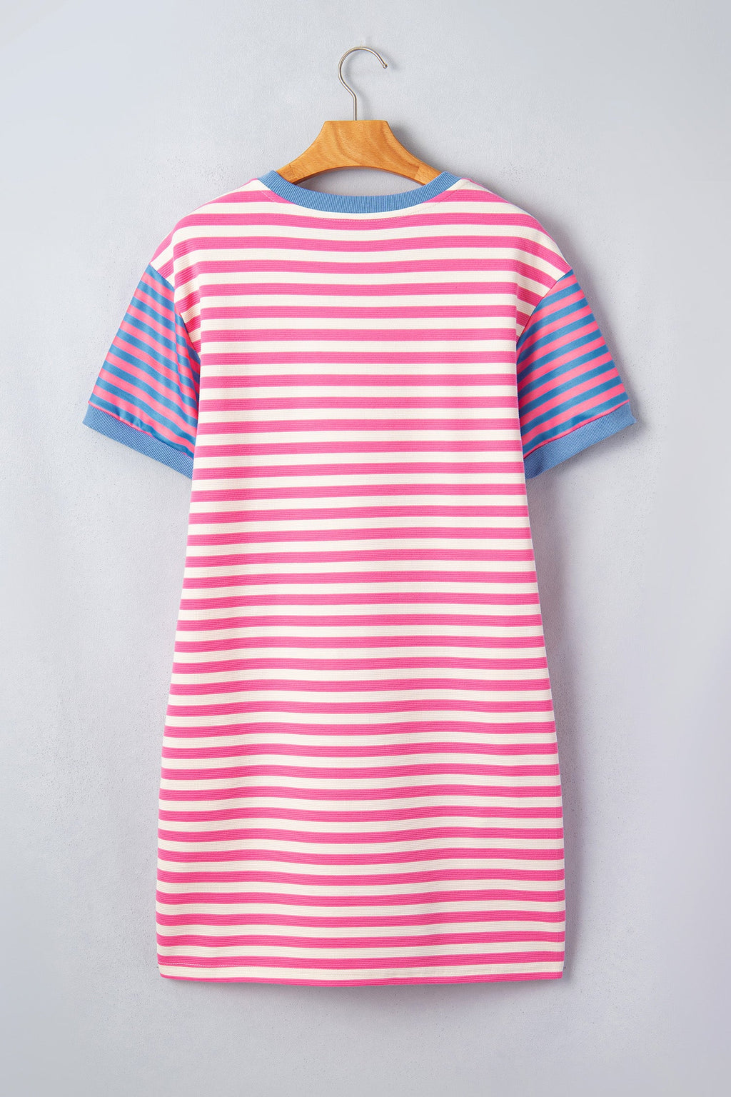 Stripe Patchwork Short Sleeve T-Shirt Dress