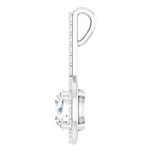 14K White Gold 1 1/3 CTW Natural Diamond Pendant