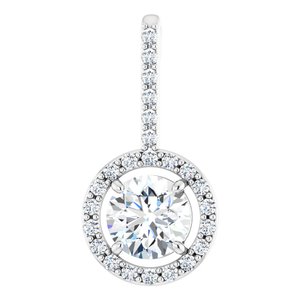 14K White Gold 1 1/3 CTW Natural Diamond Pendant