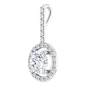 14K White Gold 1 1/3 CTW Natural Diamond Pendant
