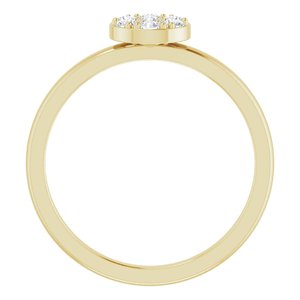 14K Yellow Gold 1/5 CTW Natural Diamond Stackable Cluster Ring