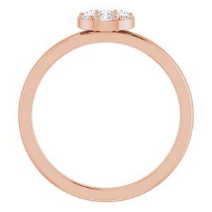 14K Rose Gold 1/5 CTW Natural Diamond Stackable Cluster Ring