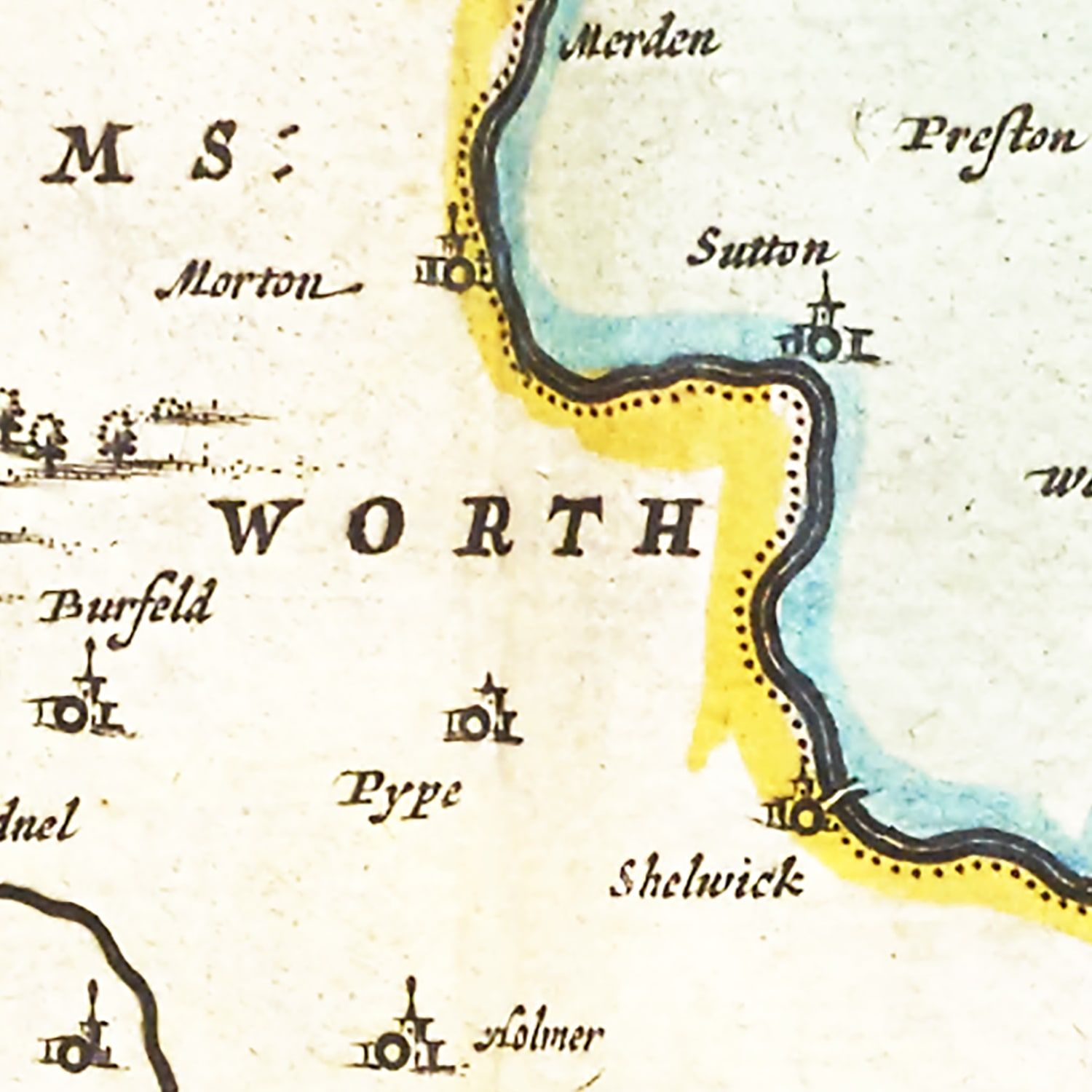 Vintage Map of Herefordshire 1665