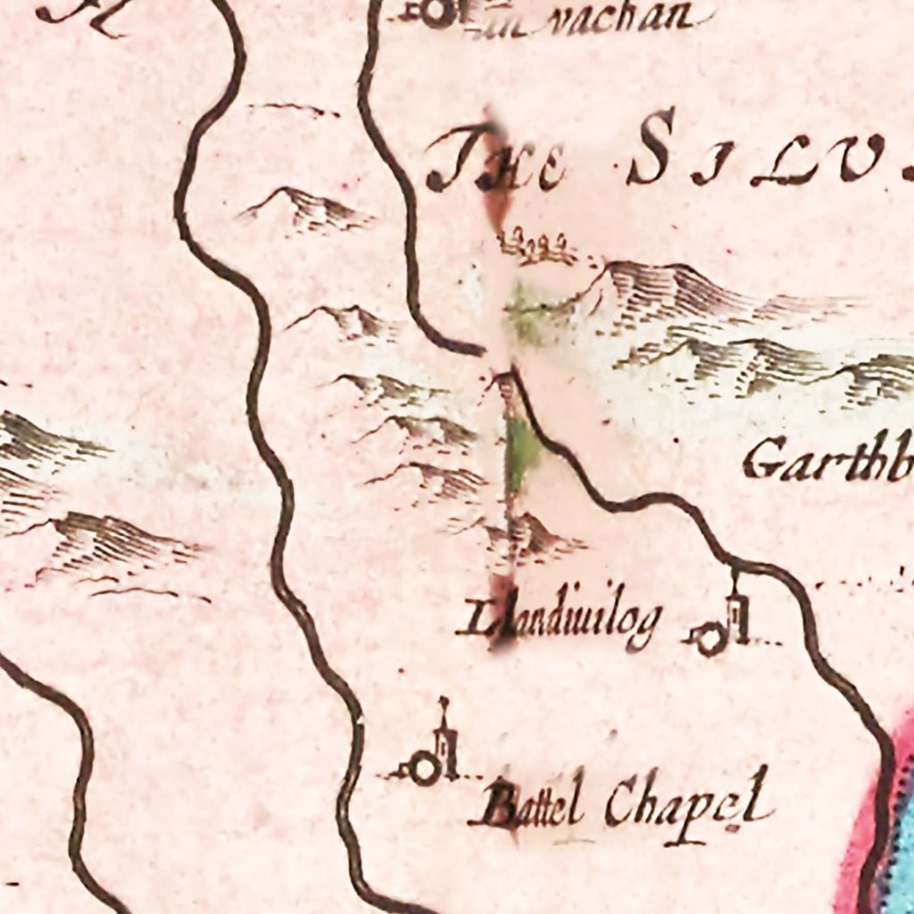 Vintage Map of Brecknockshire 1665