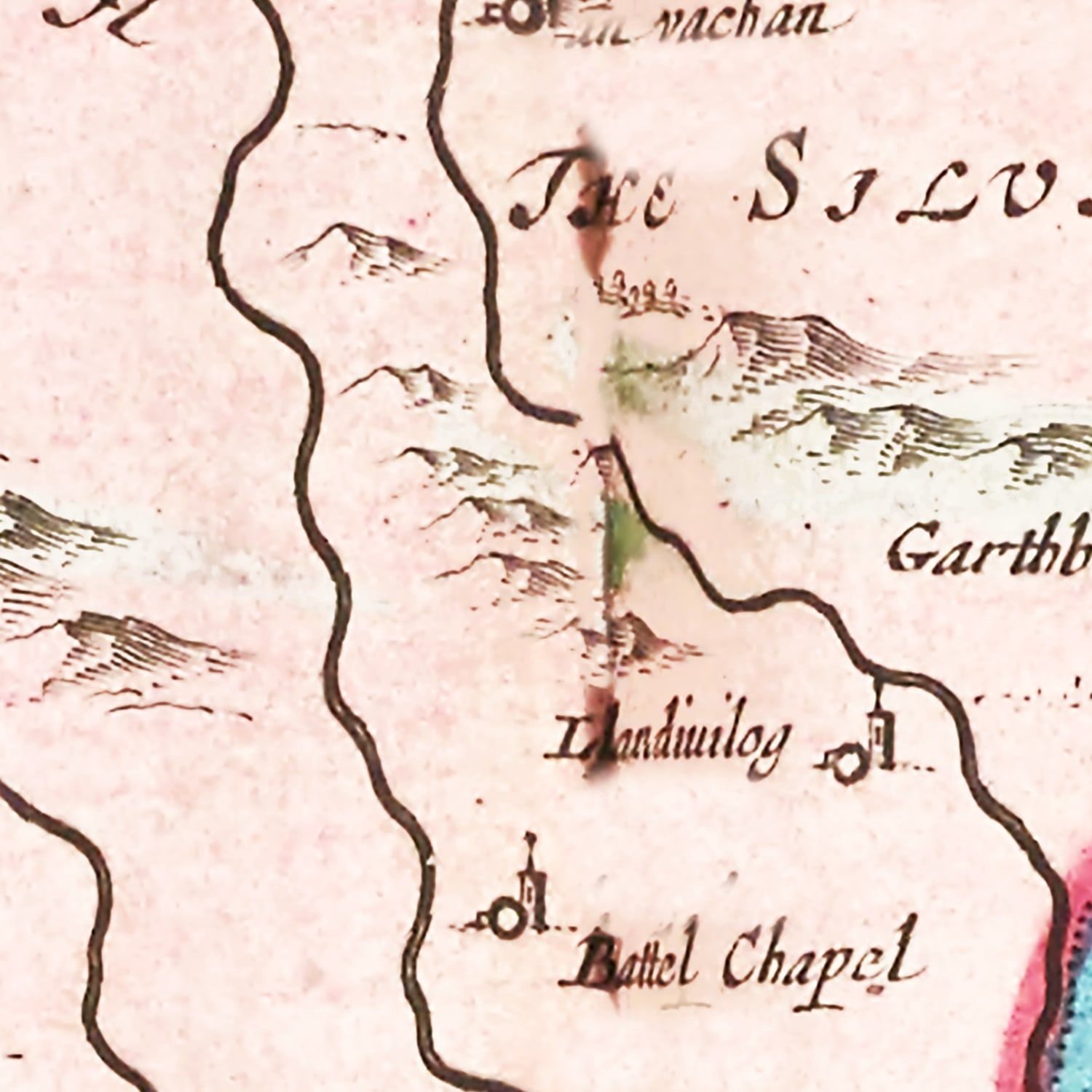 Vintage Map of Brecknockshire 1665