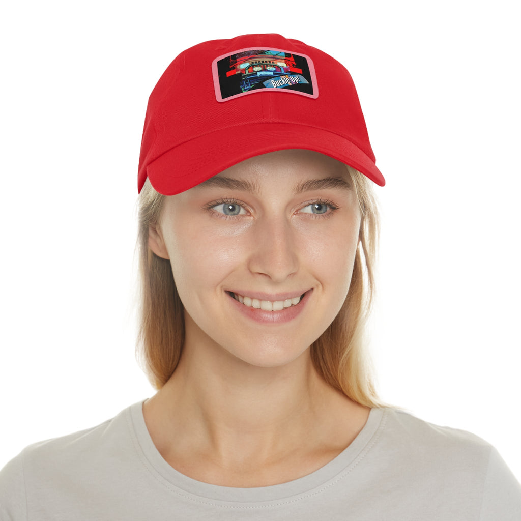 Buckle Up!  4 Wheel Drive Hat with Rectangle Leather Patch