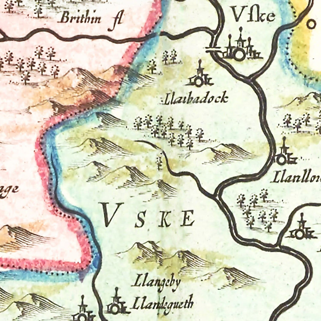 Vintage Map of Pembrokeshire 1665