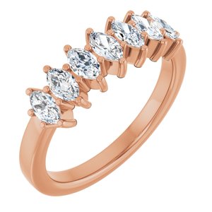 14K Rose Gold 7/8 CTW Natural Diamond Anniversary Band