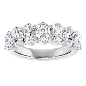 Platinum 2 1/2 CTW Natural Diamond Annniversary Band