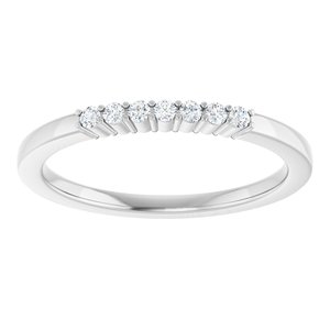 14K White Gold 1/10 CTW Lab-Grown Diamond Anniversary Band