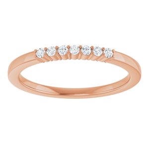 14K Rose Gold 1/10 CTW Lab-Grown Diamond Anniversary Band