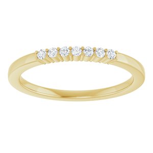 14K Yellow Gold 1/10 CTW Lab-Grown Diamond Anniversary Band
