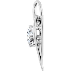 Platinum  7.4 mm Round Pendant Mounting – image 5