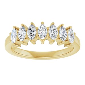 14K Yellow Gold 7/8 CTW Natural Diamond Anniversary Band