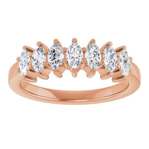 14K Rose Gold 7/8 CTW Natural Diamond Anniversary Band