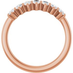 14K Rose Gold 7/8 CTW Natural Diamond Anniversary Band