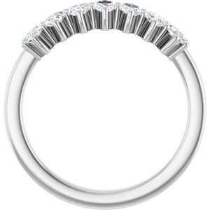 14K White Gold 7/8 CTW Natural Diamond Anniversary Band