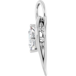 Continuum Sterling Silver  5.5 mm Square Pendant Mounting – image 5
