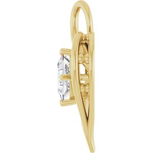 10K Yellow Gold  5.5 mm Square Pendant Mounting – image 5