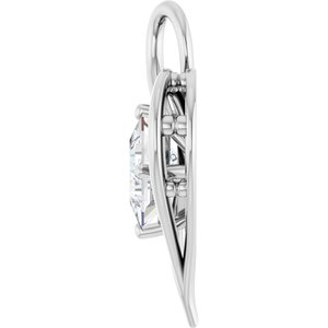 Platinum  7 mm Square Pendant Mounting – image 5