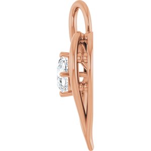 18K Rose Gold  5 mm Cushion Pendant Mounting – image 5