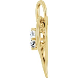 18K Yellow Gold  5.8 mm Round Pendant Mounting – image 5