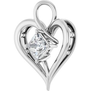Continuum Sterling Silver  5.5 mm Square Pendant Mounting – image 3