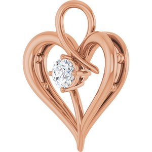 10K Rose Gold  4.1 mm Round Pendant Mounting – image 3