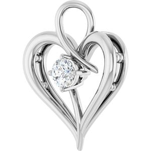 14K X1 White Gold  4.1 mm Round Pendant Mounting – image 3