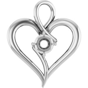 Continuum Sterling Silver  5.8 mm Round Pendant Mounting – image 2
