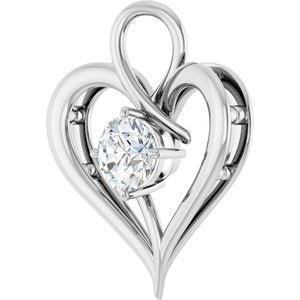 14K X1 White Gold  7.4 mm Round Pendant Mounting – image 3