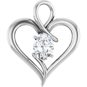 Sterling Silver  8x6 mm Oval Pendant Mounting