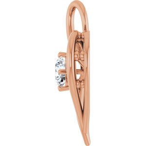 14K Rose Gold  4.8 mm Round Pendant Mounting – image 5