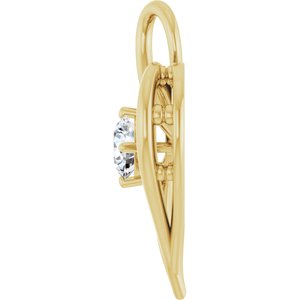 18K Yellow Gold  4.8 mm Round Pendant Mounting – image 5