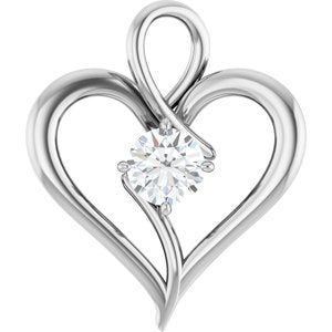 Platinum  6 mm Round Pendant Mounting