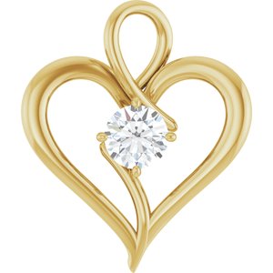 10K Yellow Gold  6 mm Round Pendant Mounting