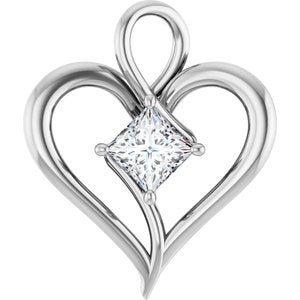 Continuum Sterling Silver  5 mm Square Pendant Mounting