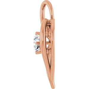 14K Rose Gold  4.1 mm Round Pendant Mounting – image 5