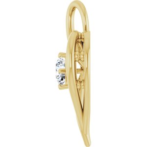 10K Yellow Gold  4.1 mm Round Pendant Mounting – image 5