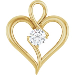 18K Yellow Gold  5.5 mm Round Pendant Mounting