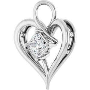 Sterling Silver  5 mm Square Pendant Mounting – image 3
