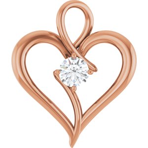 10K Rose Gold  4.4 mm Round Pendant Mounting
