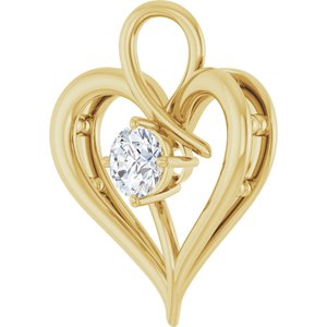 10K Yellow Gold  5.2 mm Round Pendant Mounting – image 3