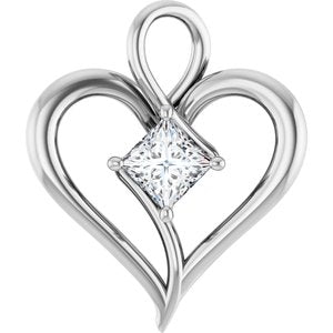 Continuum Sterling Silver  4.5 mm Square Pendant Mounting