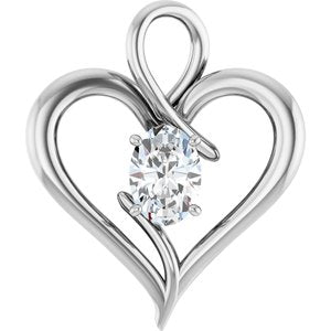 Sterling Silver  7x5 mm Oval Pendant Mounting