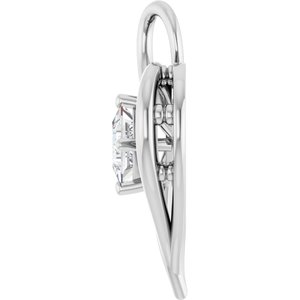 14K White Gold 3/8 CTW Natural Diamond Pendant – image 3