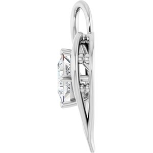 Sterling Silver  6 mm Square Pendant Mounting – image 5