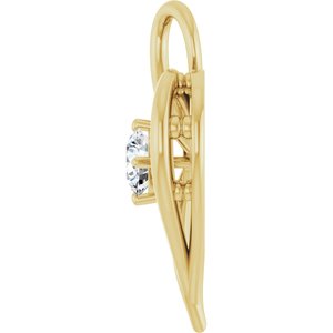 10K Yellow Gold  4.4 mm Round Pendant Mounting – image 5